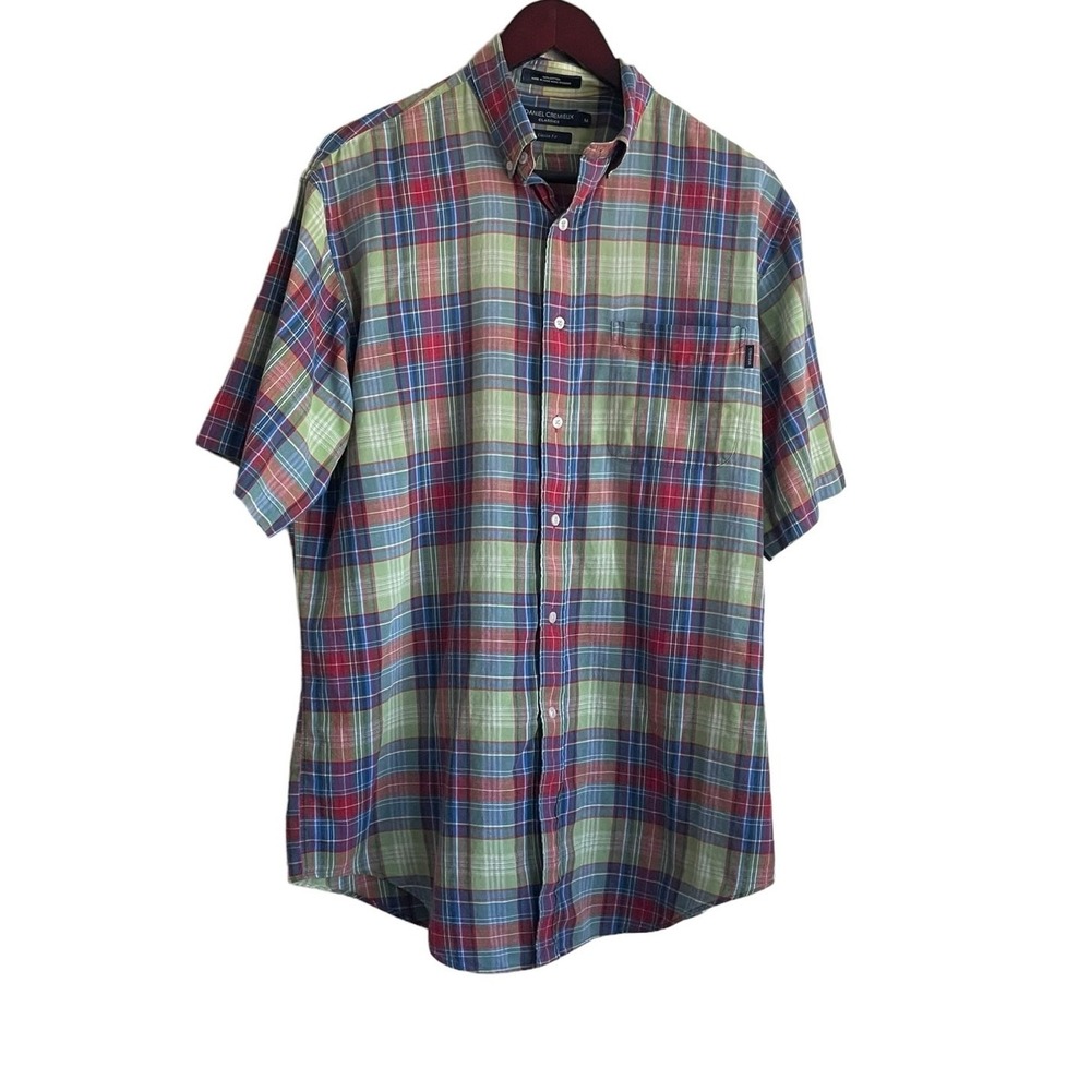 Daniel Cremieux Classics Mens Shirt M Multicolor Plaid Button Down Casual Office